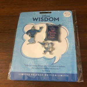 Disney Store Wisdom Pin Set Genie & Abu Aladdin 3 Pins LE Limited October 2019